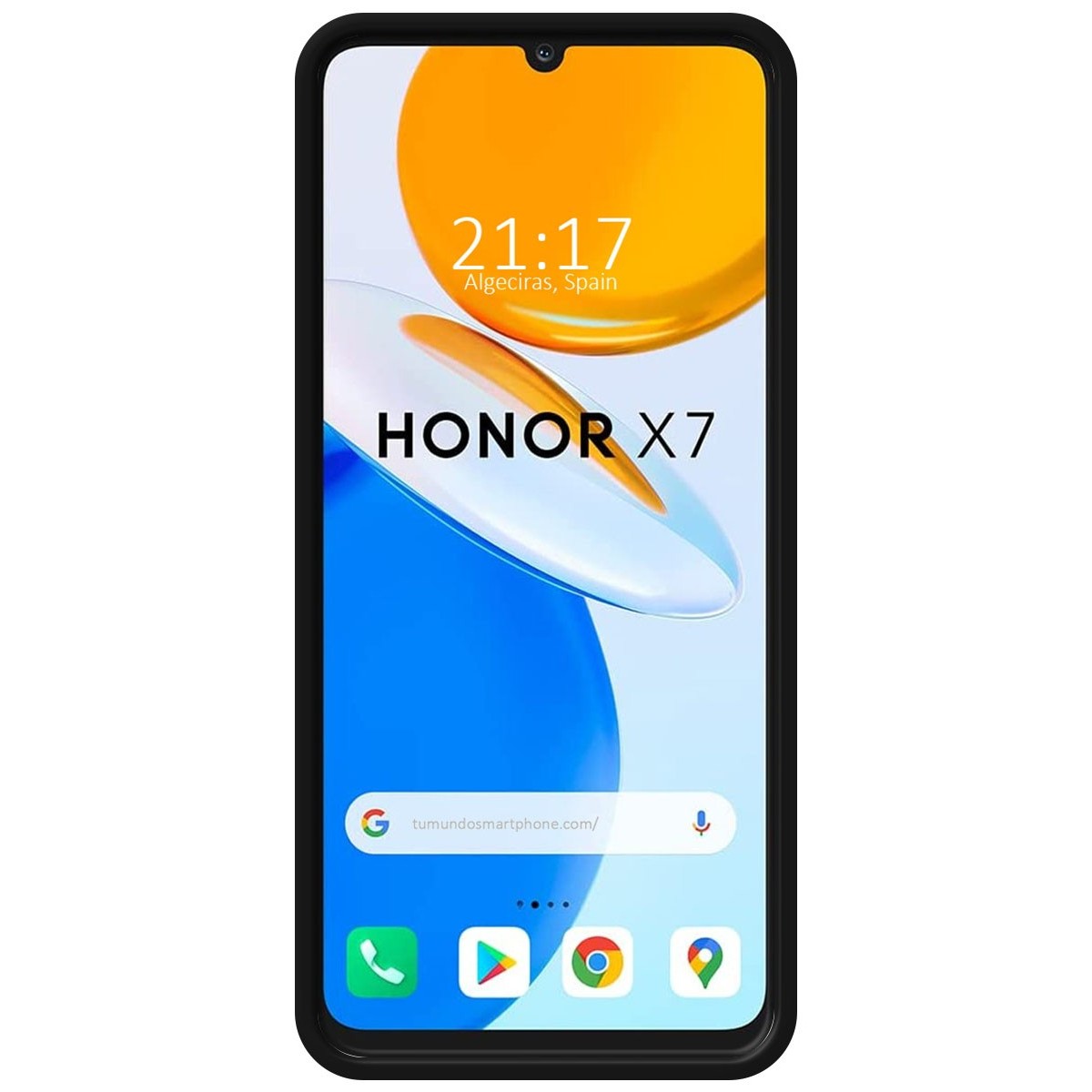 Funda Silicona Líquida Ultra Suave para Huawei Honor X7 color Negra