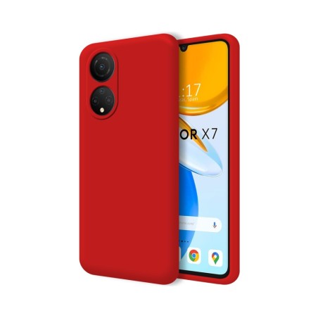 Funda Silicona Líquida Ultra Suave para Huawei Honor X7 color Roja
