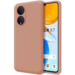 Funda Silicona Líquida Ultra Suave para Huawei Honor X7 color Rosa