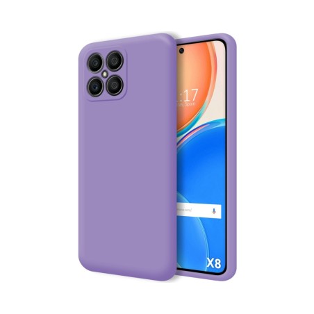 Funda Silicona Líquida Ultra Suave para Huawei Honor X8 color Morada