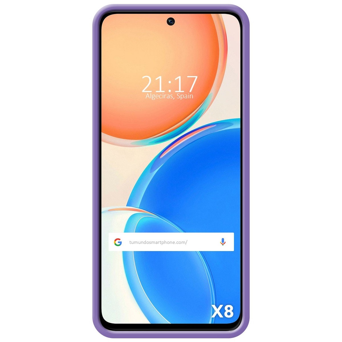 Funda Silicona Líquida Ultra Suave para Huawei Honor X8 color Morada