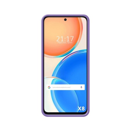 Funda Silicona Líquida Ultra Suave para Huawei Honor X8 color Morada