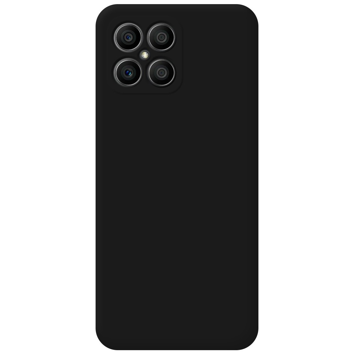 Funda Silicona Líquida Ultra Suave para Huawei Honor X8 color Negra