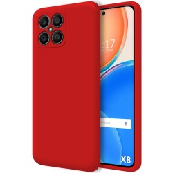 Funda Silicona Líquida Ultra Suave para Huawei Honor X8 color Roja