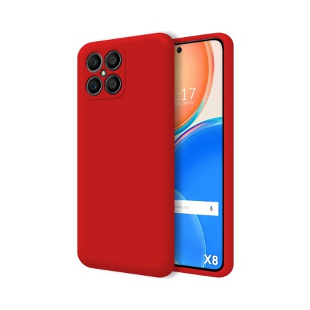 Funda Silicona Líquida Ultra Suave para Huawei Honor X8 color Roja