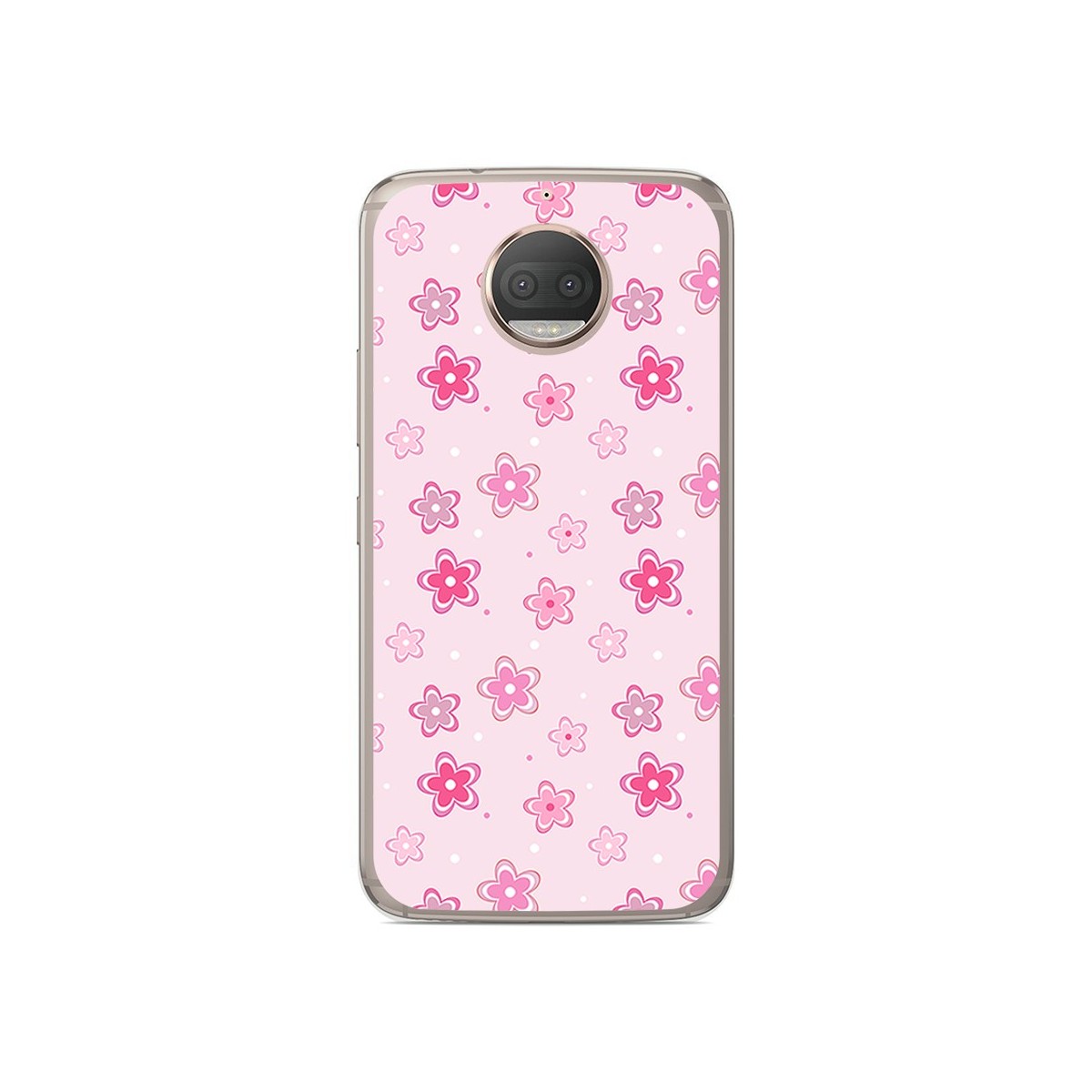 Funda Gel Tpu para Motorola Moto G5S Plus Diseño Flores Dibujos