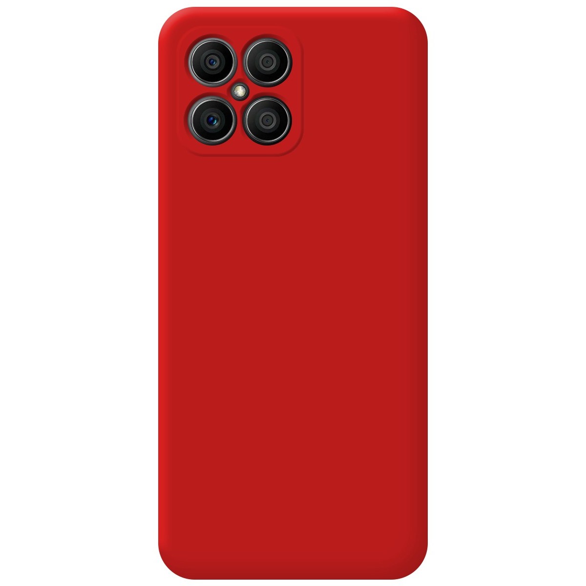 Funda Silicona Líquida Ultra Suave para Huawei Honor X8 color Roja