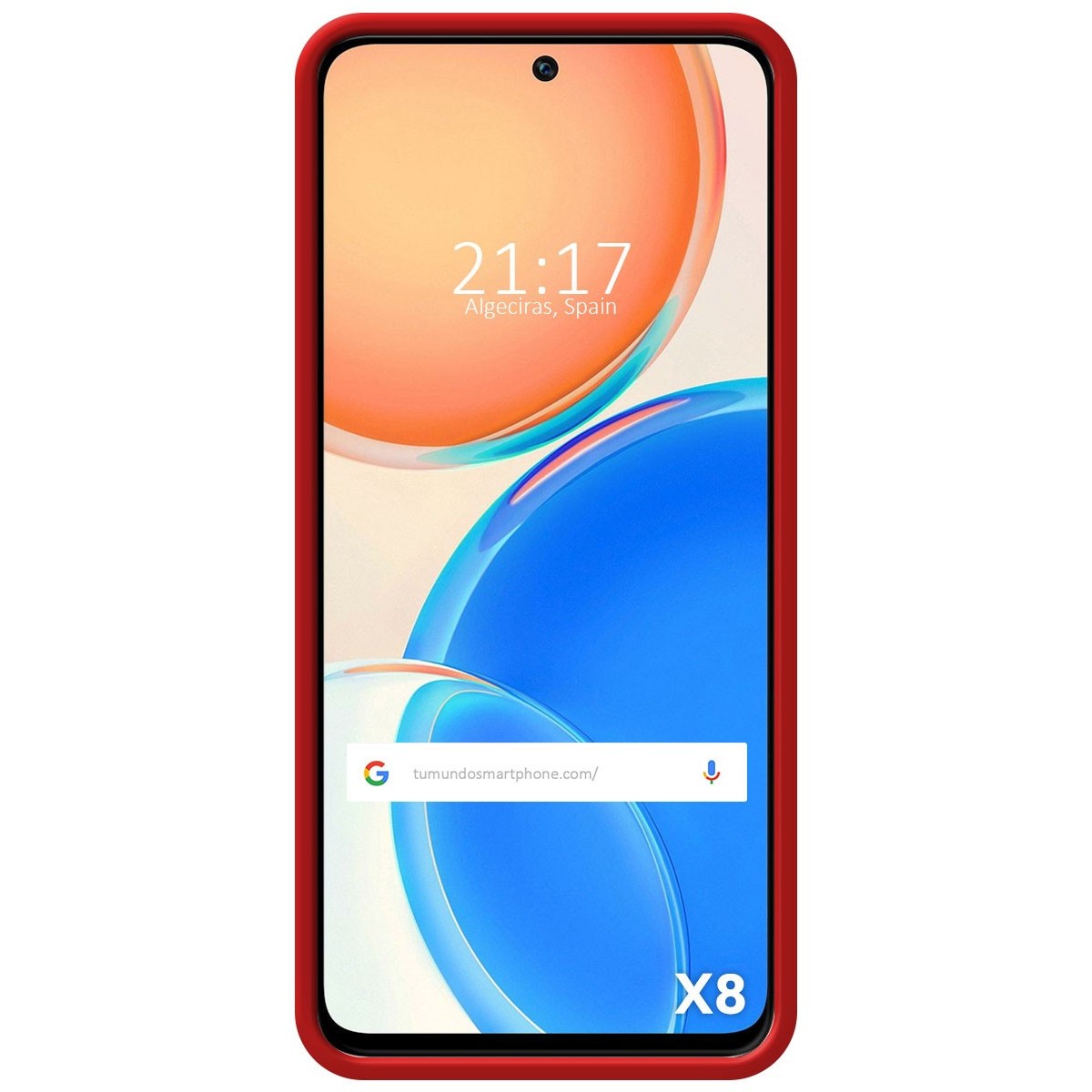 Funda Silicona Líquida Ultra Suave para Huawei Honor X8 color Roja