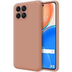 Funda Silicona Líquida Ultra Suave para Huawei Honor X8 color Rosa