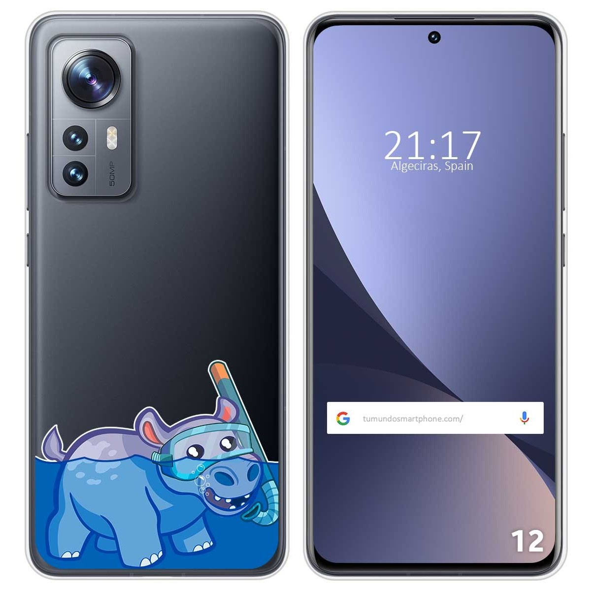 Funda Silicona Transparente para Xiaomi 12 / 12X 5G diseño Hipo Dibujos