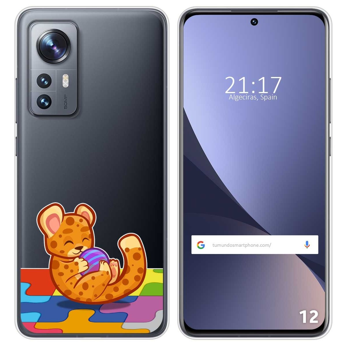 Funda Silicona Transparente para Xiaomi 12 / 12X 5G diseño Leopardo Dibujos