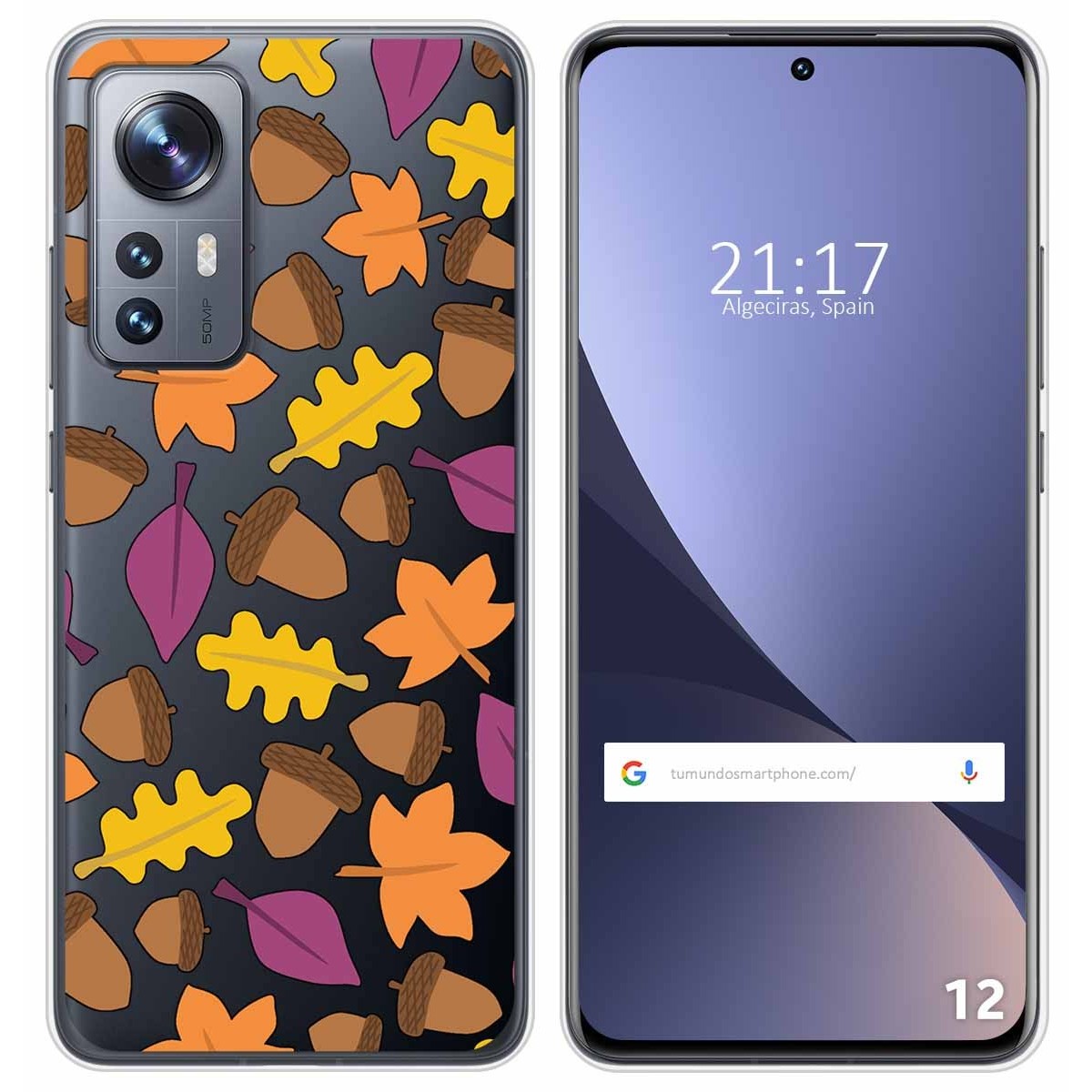 Funda Silicona Transparente para Xiaomi 12 / 12X 5G diseño Otoño Dibujos