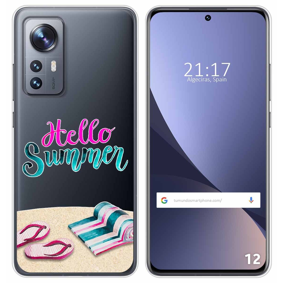 Funda Silicona Transparente para Xiaomi 12 / 12X 5G diseño Summer Dibujos