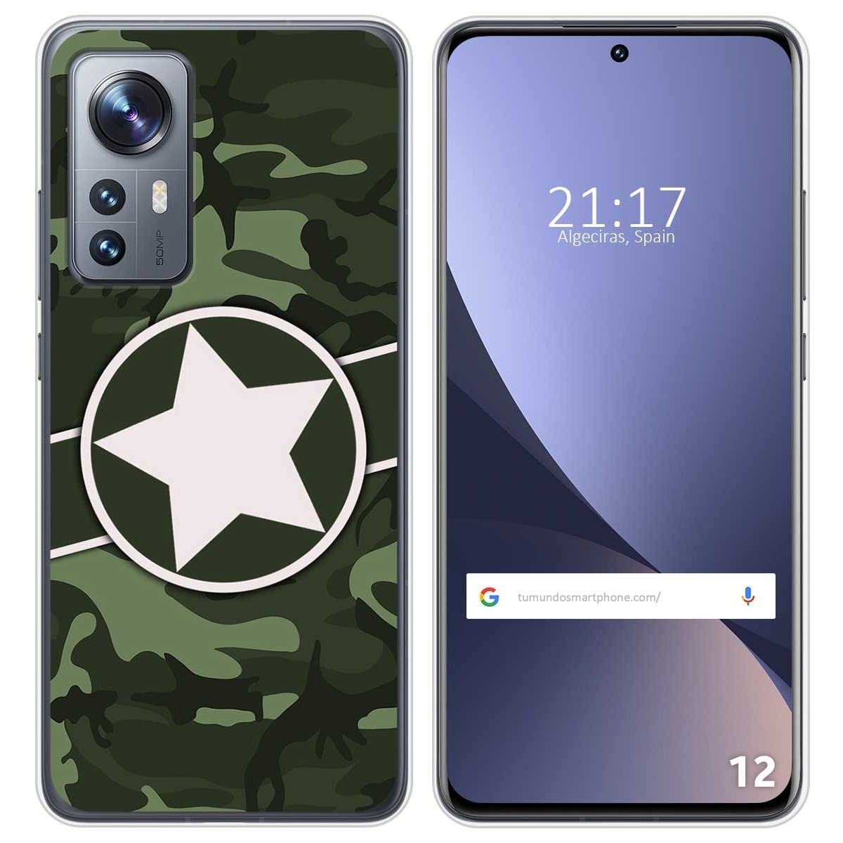 Funda Silicona para Xiaomi 12 / 12X 5G diseño Camuflaje 01 Dibujos