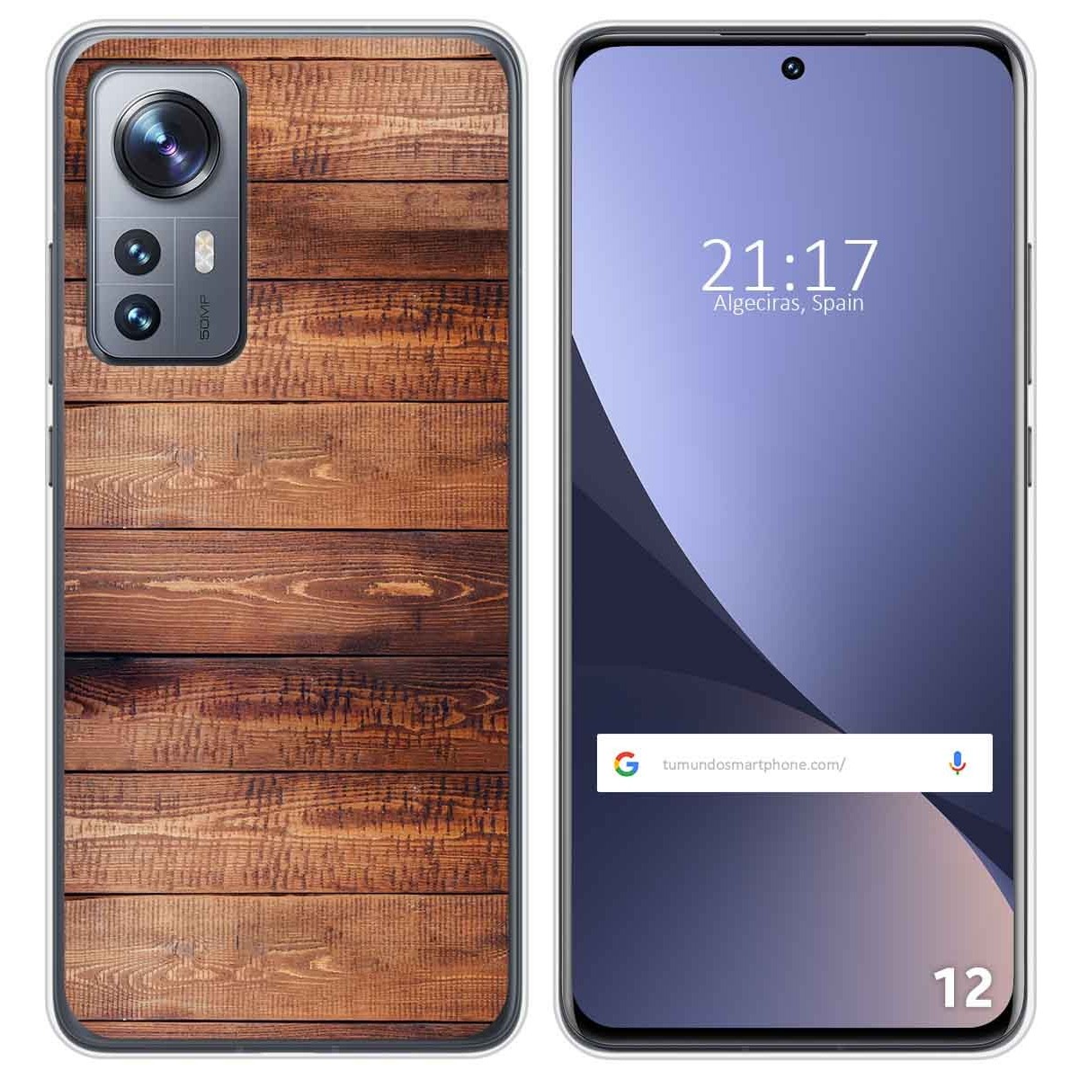 Funda Silicona para Xiaomi 12 / 12X 5G diseño Madera 02 Dibujos