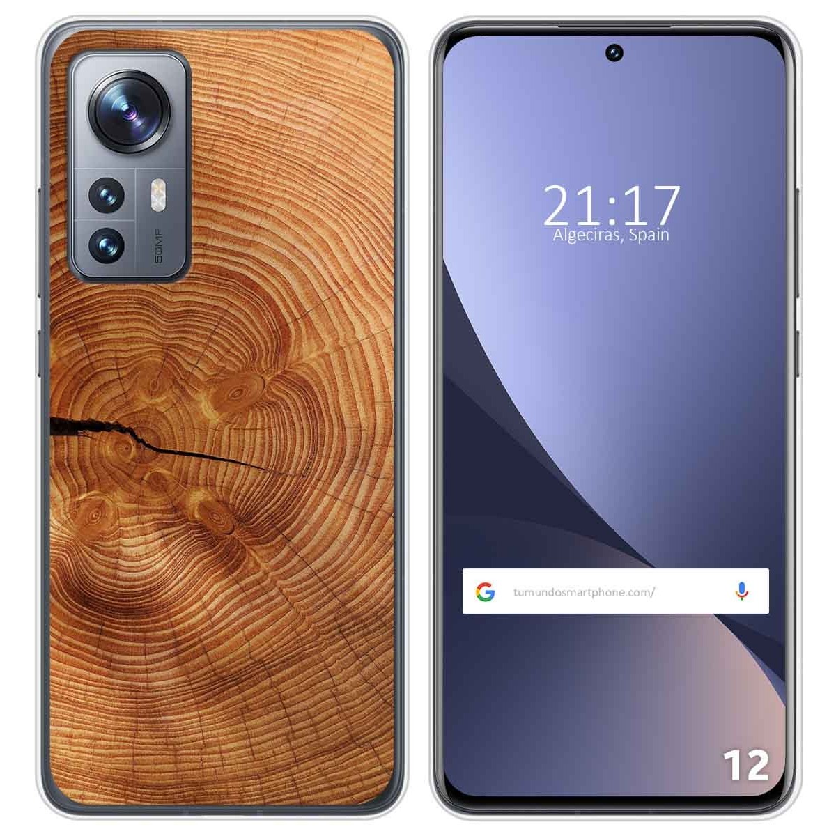 Funda Silicona para Xiaomi 12 / 12X 5G diseño Madera 04 Dibujos