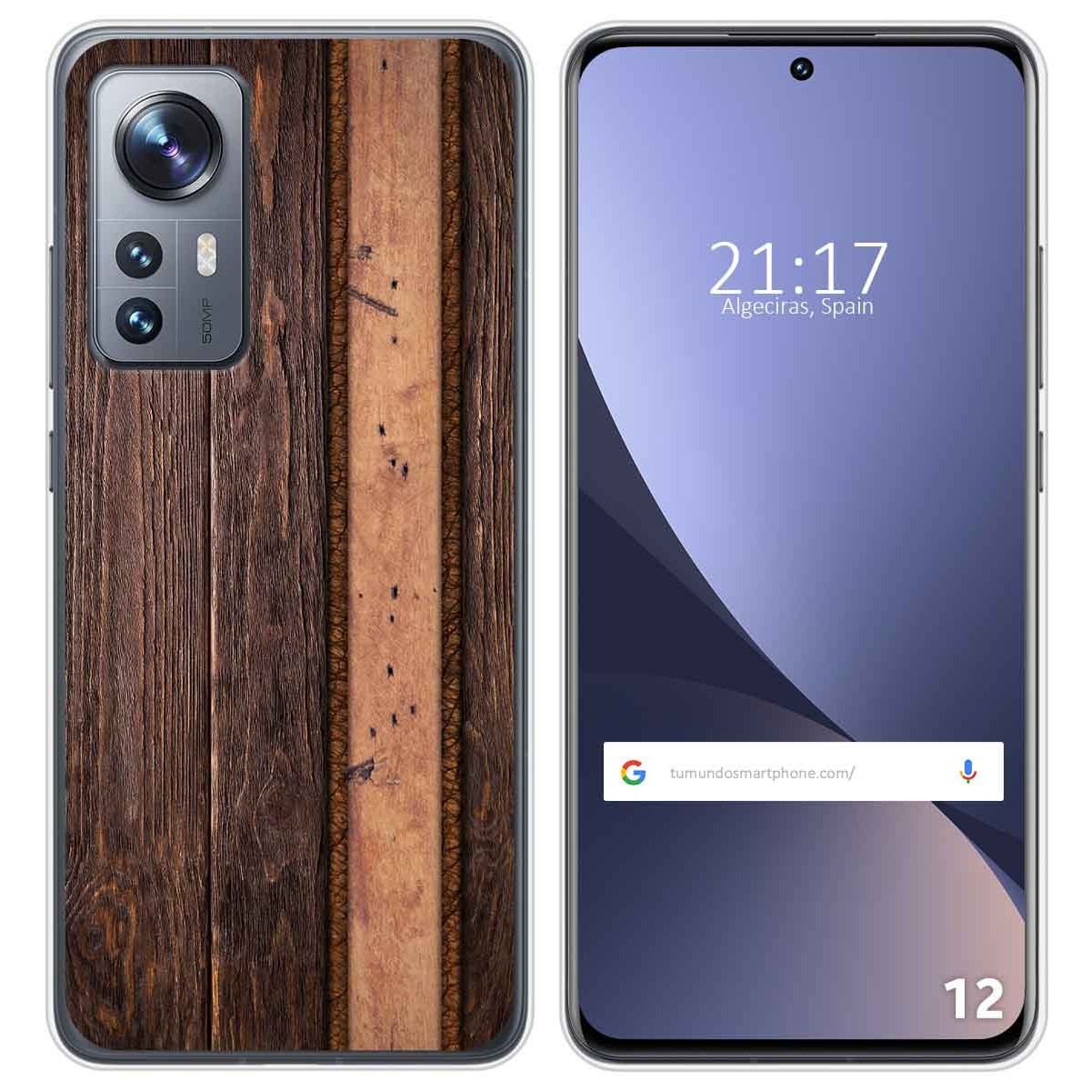 Funda Silicona para Xiaomi 12 / 12X 5G diseño Madera 05 Dibujos