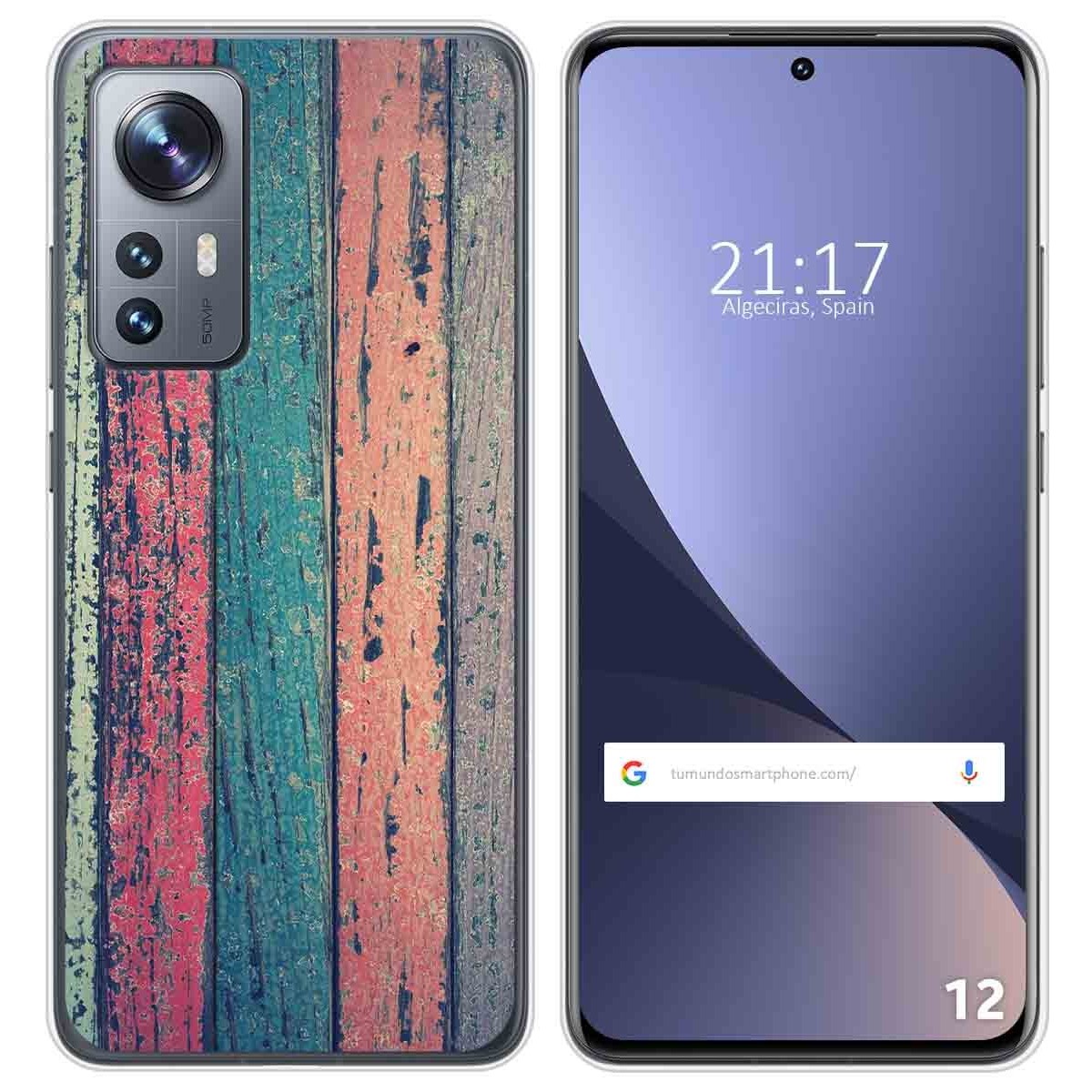 Funda Silicona para Xiaomi 12 / 12X 5G diseño Madera 10 Dibujos