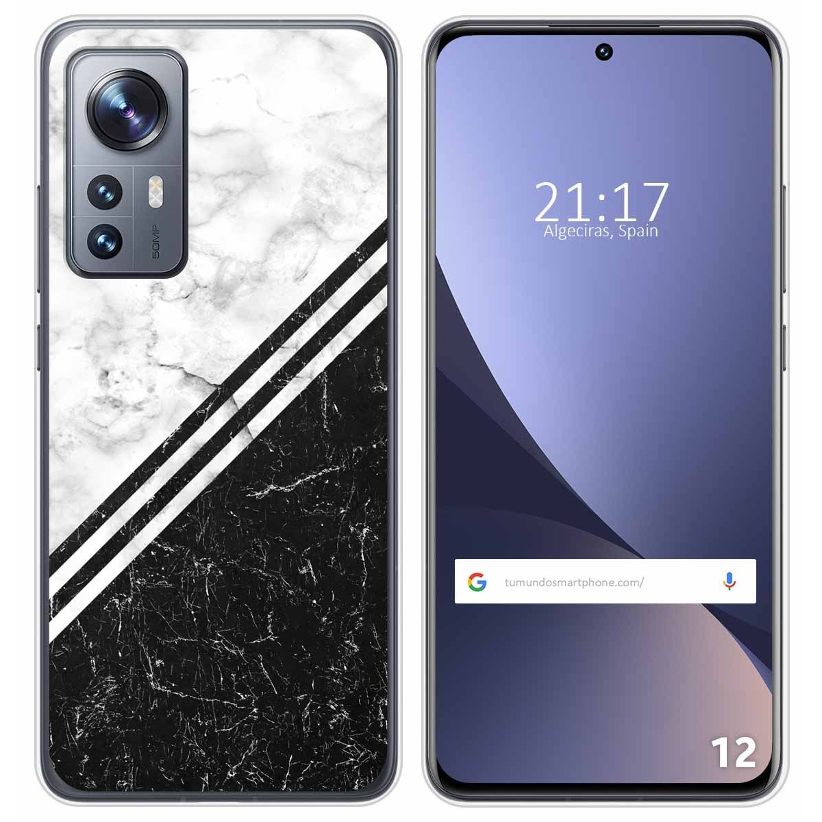 Funda Silicona para Xiaomi 12 / 12X 5G diseño Mármol 01 Dibujos