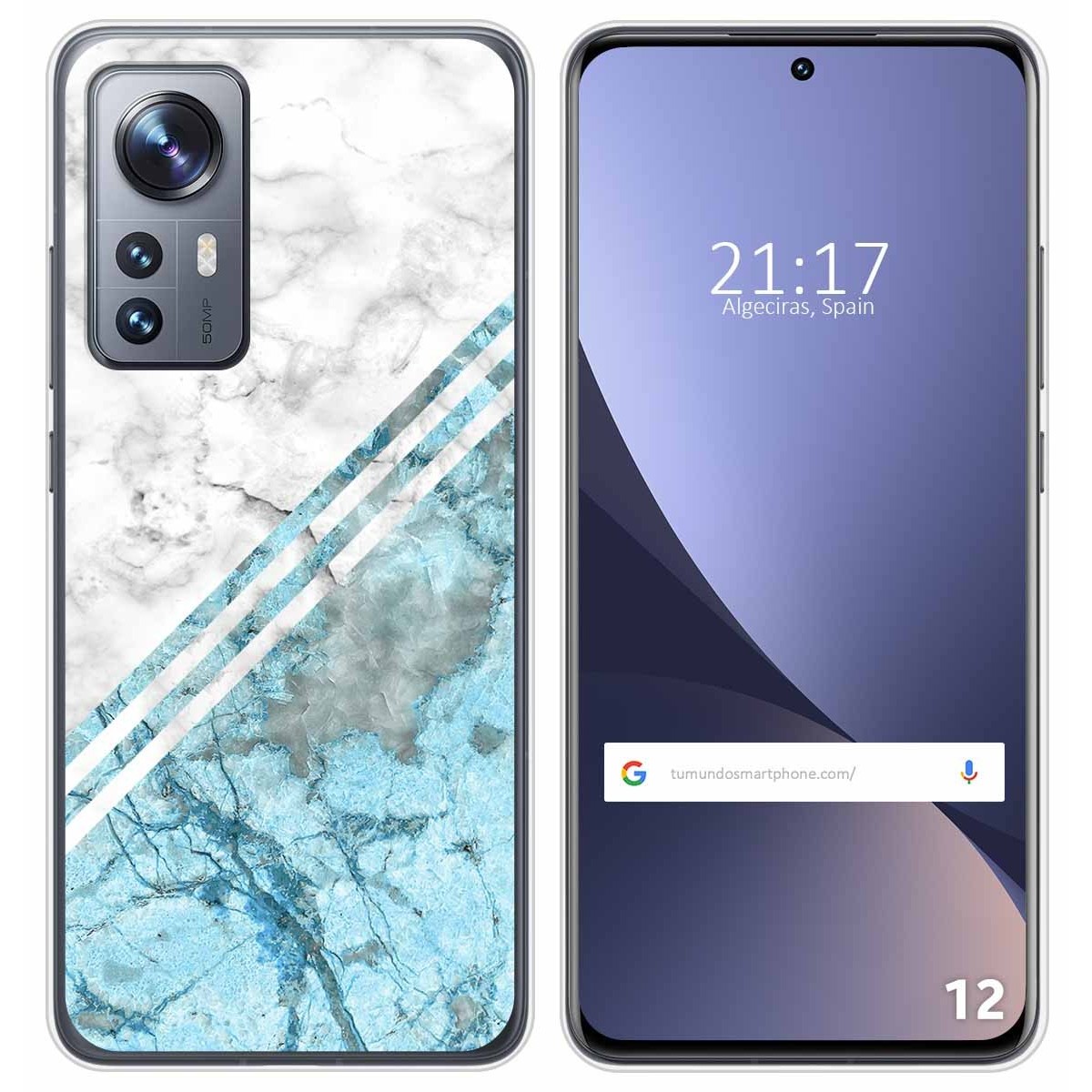 Funda Silicona para Xiaomi 12 / 12X 5G diseño Mármol 02 Dibujos