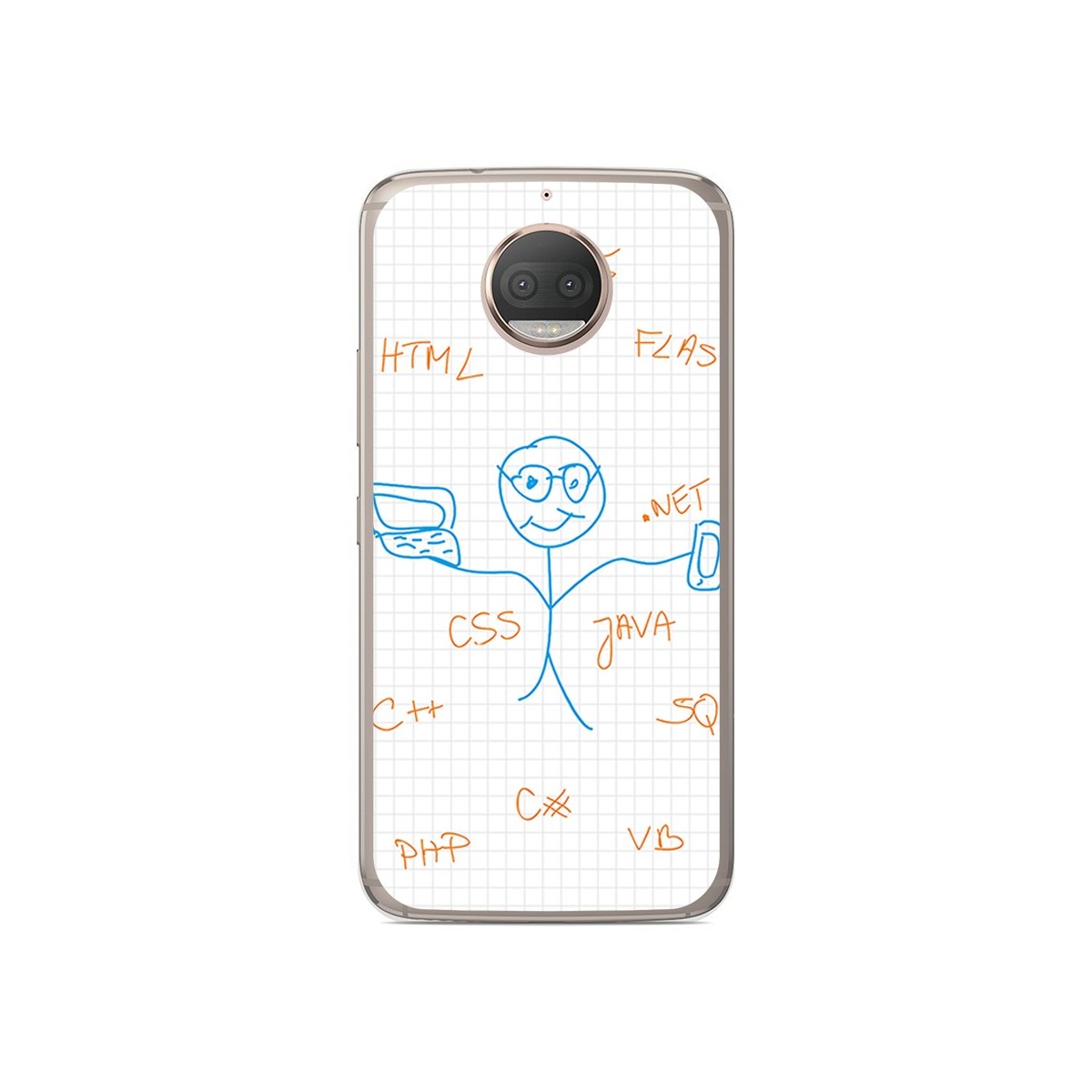 Funda Gel Tpu para Motorola Moto G5S Plus Diseño Informatico Dibujos