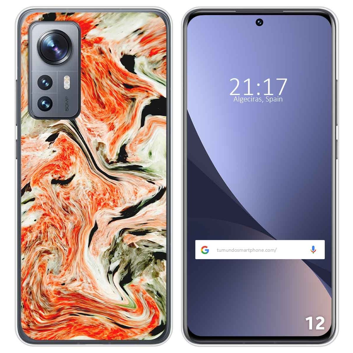 Funda Silicona para Xiaomi 12 / 12X 5G diseño Mármol 12 Dibujos
