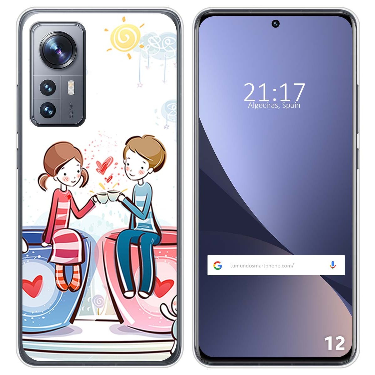 Funda Silicona para Xiaomi 12 / 12X 5G diseño Café Dibujos