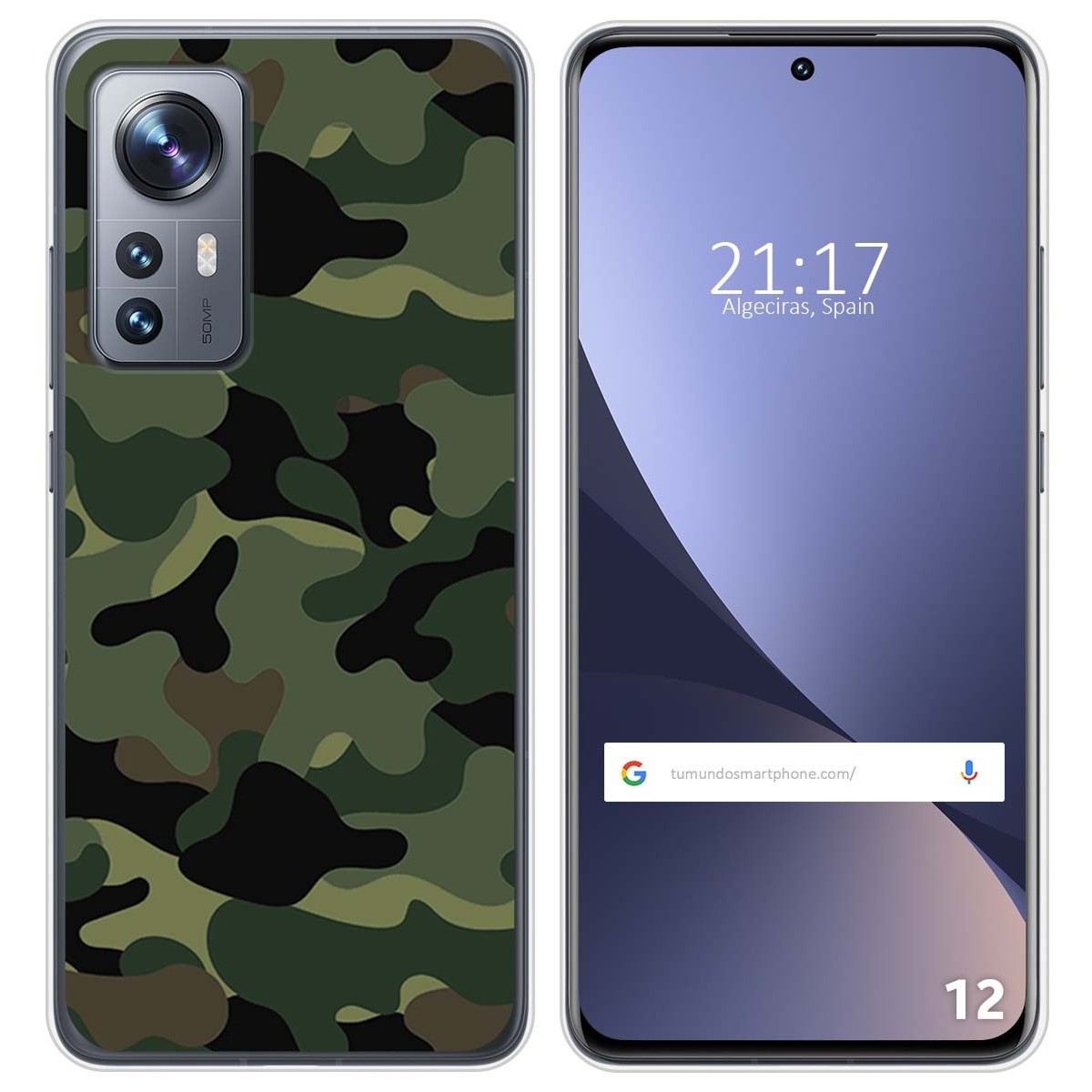 Funda Silicona para Xiaomi 12 / 12X 5G diseño Camuflaje Dibujos