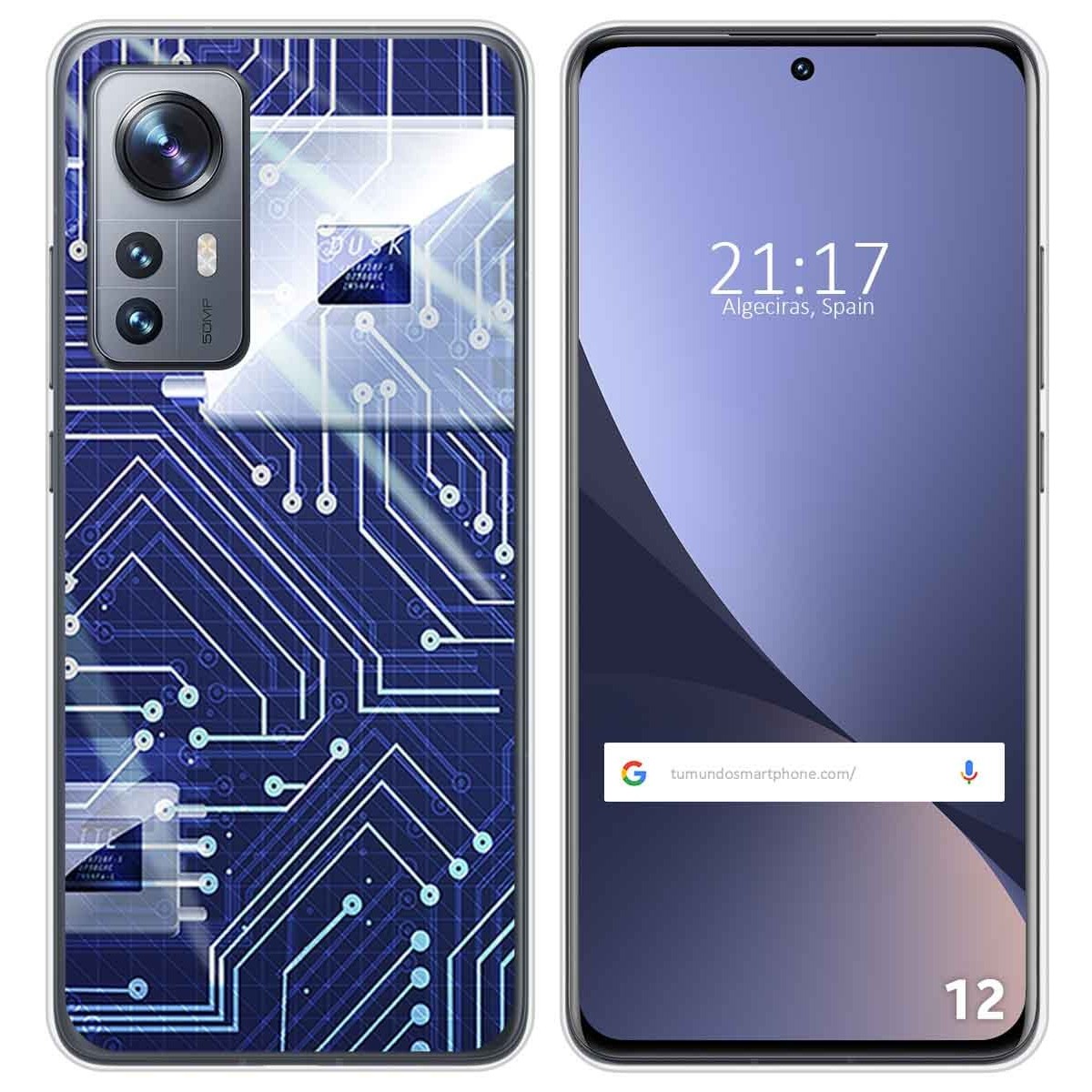 Funda Silicona para Xiaomi 12 / 12X 5G diseño Circuito Dibujos