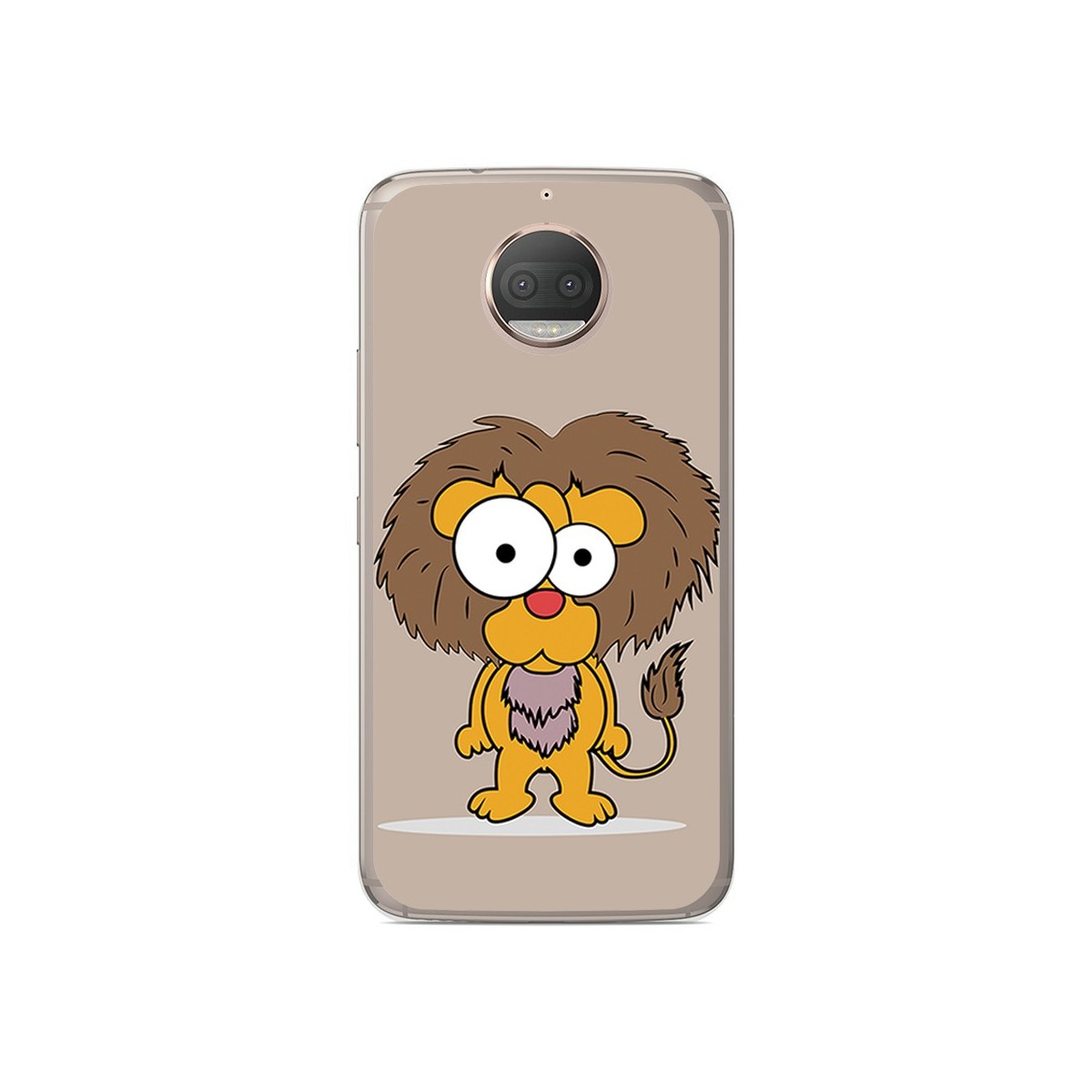 Funda Gel Tpu para Motorola Moto G5S Plus Diseño Leon Dibujos