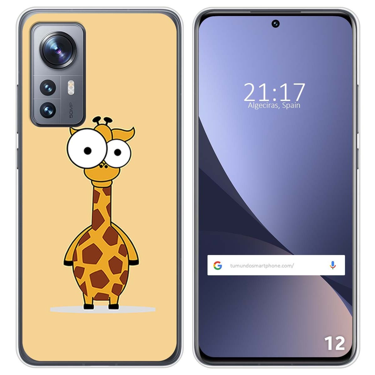 Funda Silicona para Xiaomi 12 / 12X 5G diseño Jirafa Dibujos