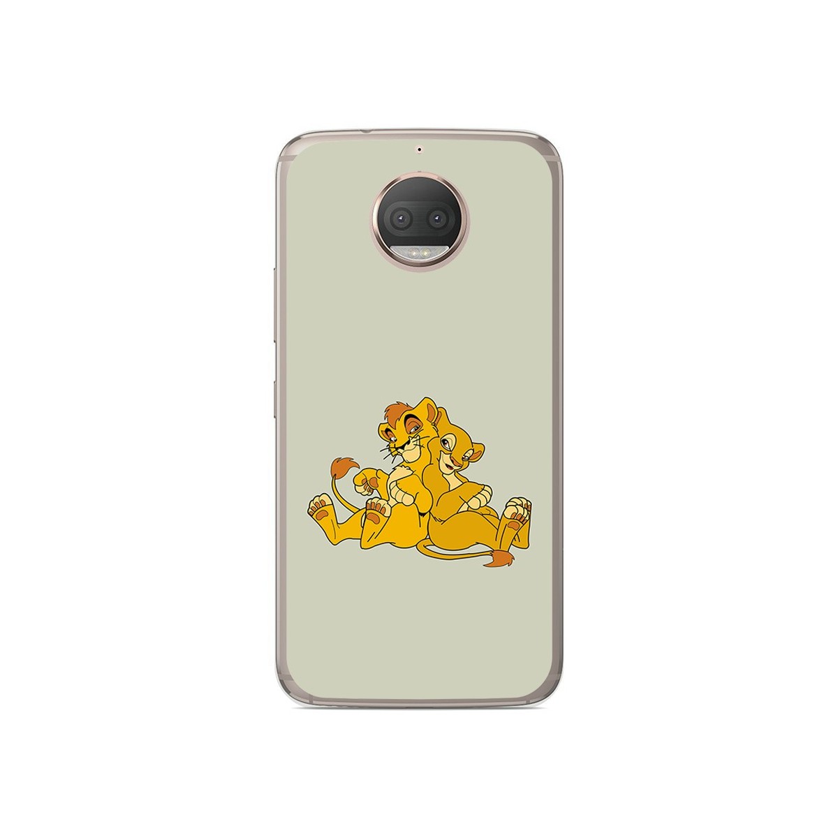 Funda Gel Tpu para Motorola Moto G5S Plus Diseño Leones Dibujos