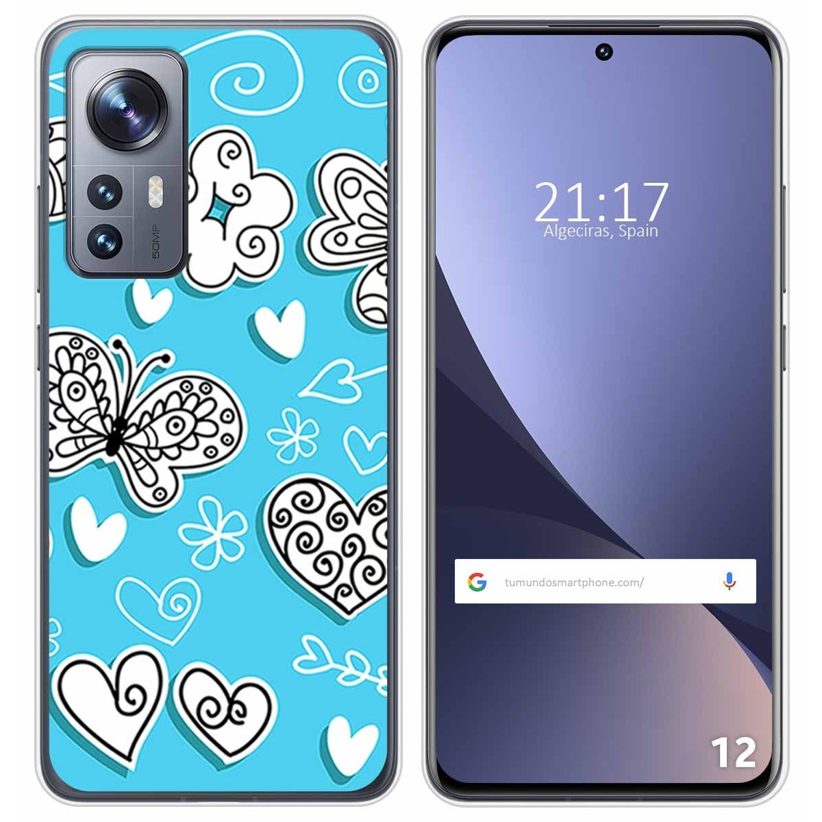 Funda Silicona para Xiaomi 12 / 12X 5G diseño Mariposas Dibujos