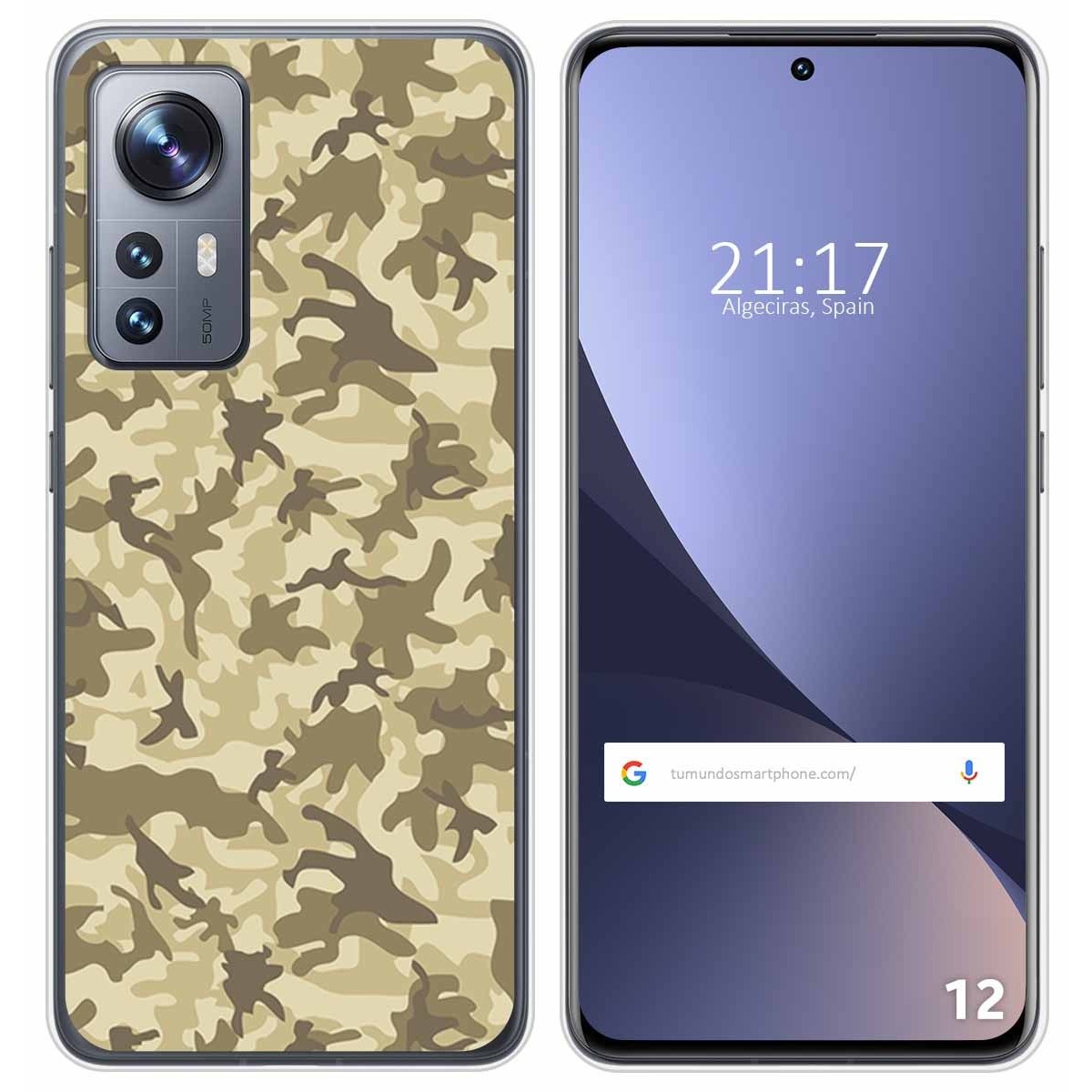 Funda Silicona para Xiaomi 12 / 12X 5G diseño Sand Camuflaje Dibujos