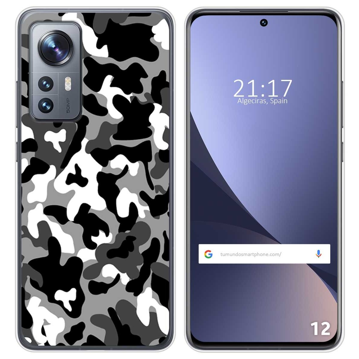 Funda Silicona para Xiaomi 12 / 12X 5G diseño Snow Camuflaje Dibujos