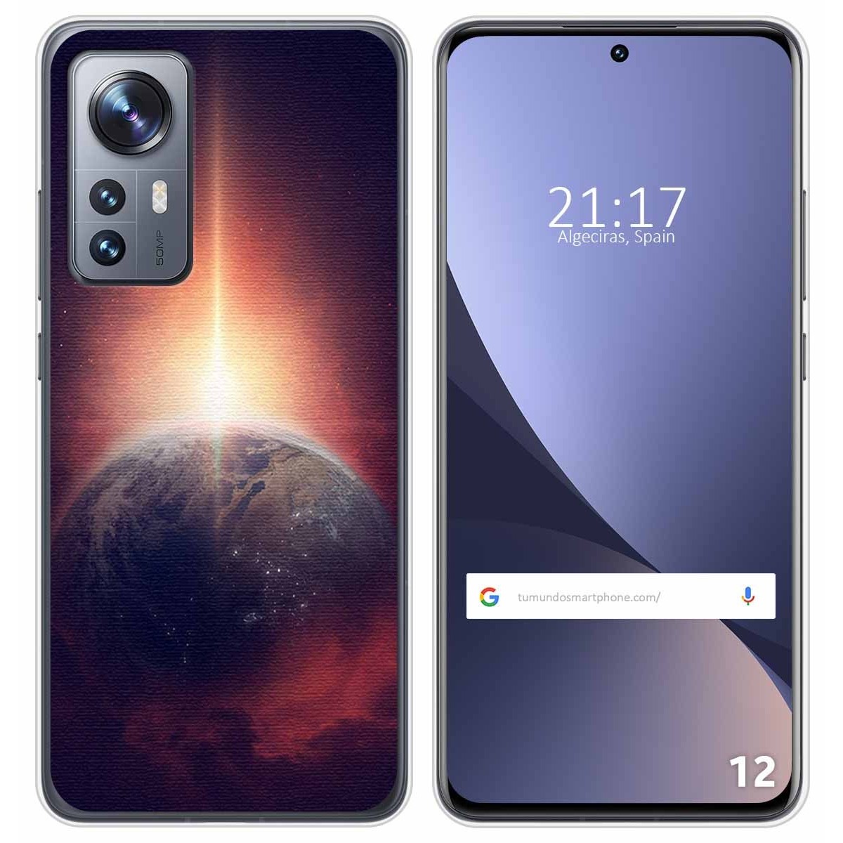 Funda Silicona para Xiaomi 12 / 12X 5G diseño Tierra Dibujos