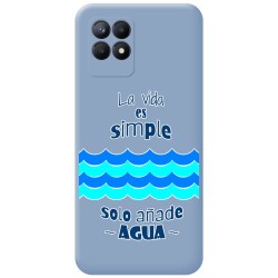 Funda Silicona Líquida Azul para Realme Narzo 50 diseño Agua Dibujos
