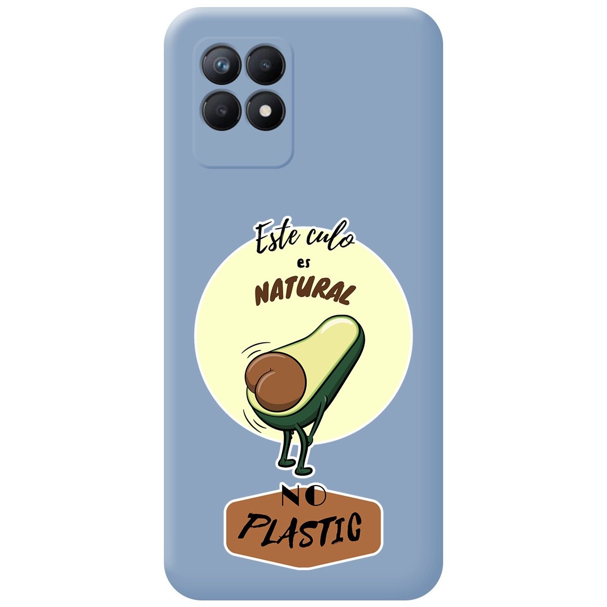 Funda Silicona Líquida Azul para Realme Narzo 50 diseño Culo Natural Dibujos