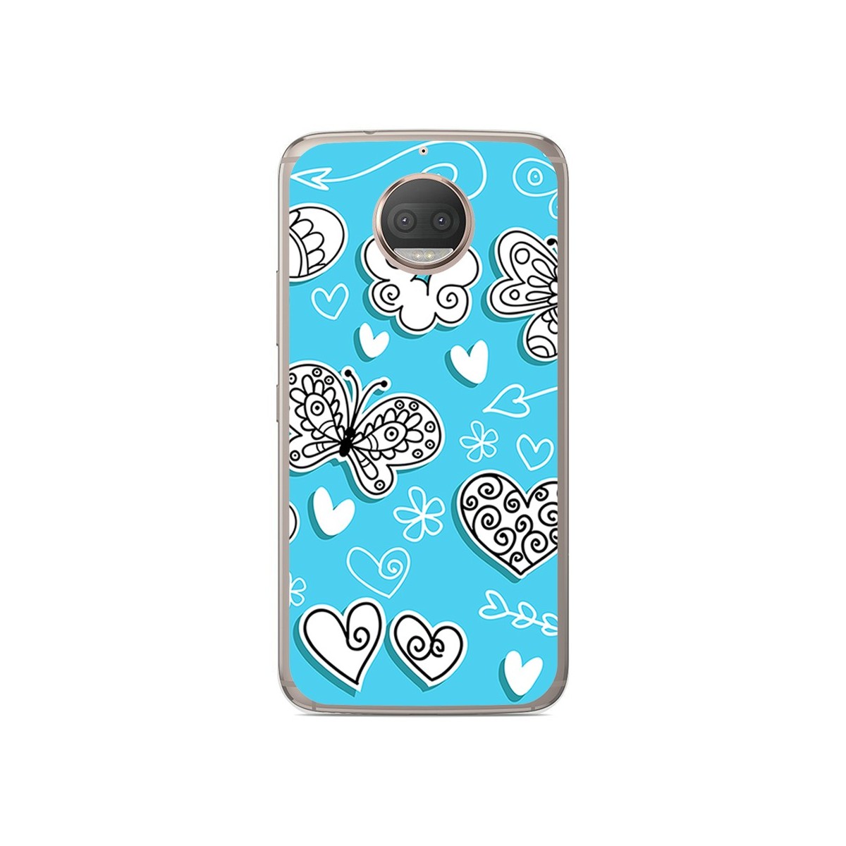 Funda Gel Tpu para Motorola Moto G5S Plus Diseño Mariposas Dibujos