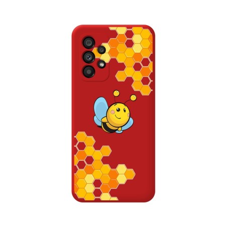 Funda Silicona Líquida Roja para Samsung Galaxy A33 5G diseño Abeja Dibujos