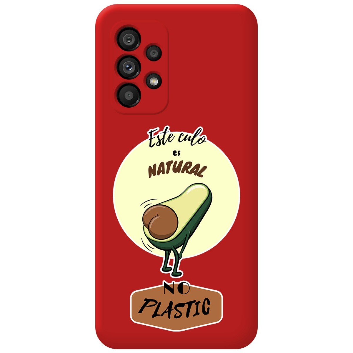 Funda Silicona Líquida Roja para Samsung Galaxy A33 5G diseño Culo Natural Dibujos
