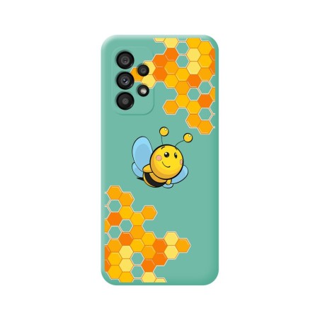 Funda Silicona Líquida Verde para Samsung Galaxy A33 5G diseño Abeja Dibujos
