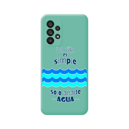 Funda Silicona Líquida Verde para Samsung Galaxy A33 5G diseño Agua Dibujos