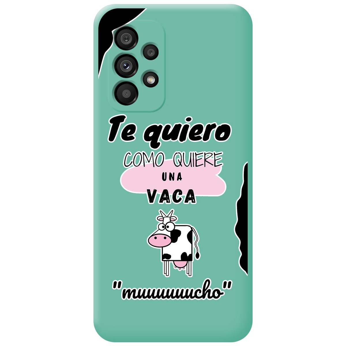 Funda Silicona Líquida Verde para Samsung Galaxy A33 5G diseño Vaca Dibujos