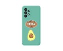 Funda Silicona Líquida Verde para Samsung Galaxy A33 5G diseño Vegan Life Dibujos