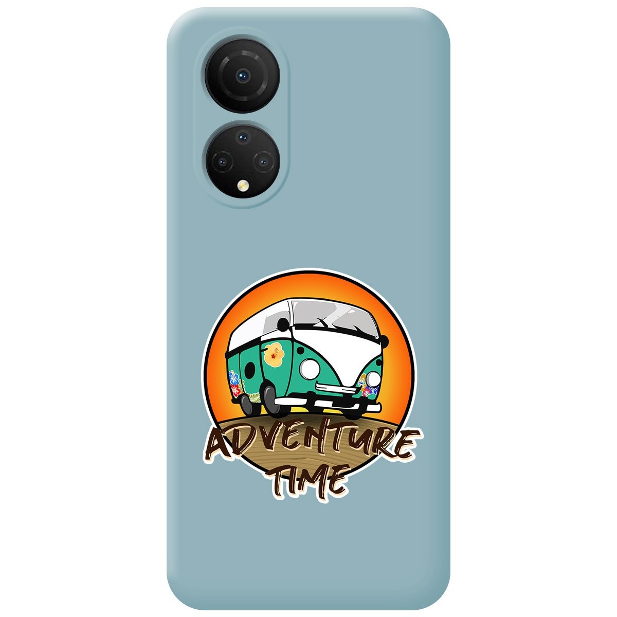 Funda Silicona Líquida Azul para Huawei Honor X7 diseño Adventure Time Dibujos