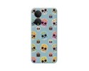 Funda Silicona Líquida Azul para Huawei Honor X7 diseño Catrina Dibujos