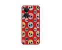 Funda Silicona Líquida Roja para Huawei Honor X7 diseño Catrina Dibujos