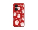 Funda Silicona Líquida Roja para Huawei Honor X7 diseño Cerdos Dibujos