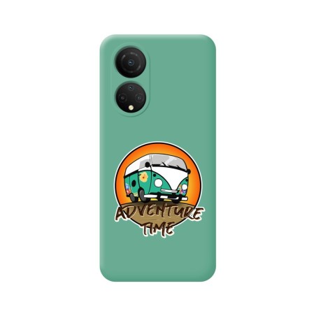 Funda Silicona Líquida Verde para Huawei Honor X7 diseño Adventure Time Dibujos